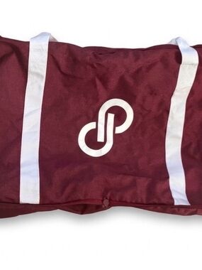2 - Maroon Duffel Bag with White Accents